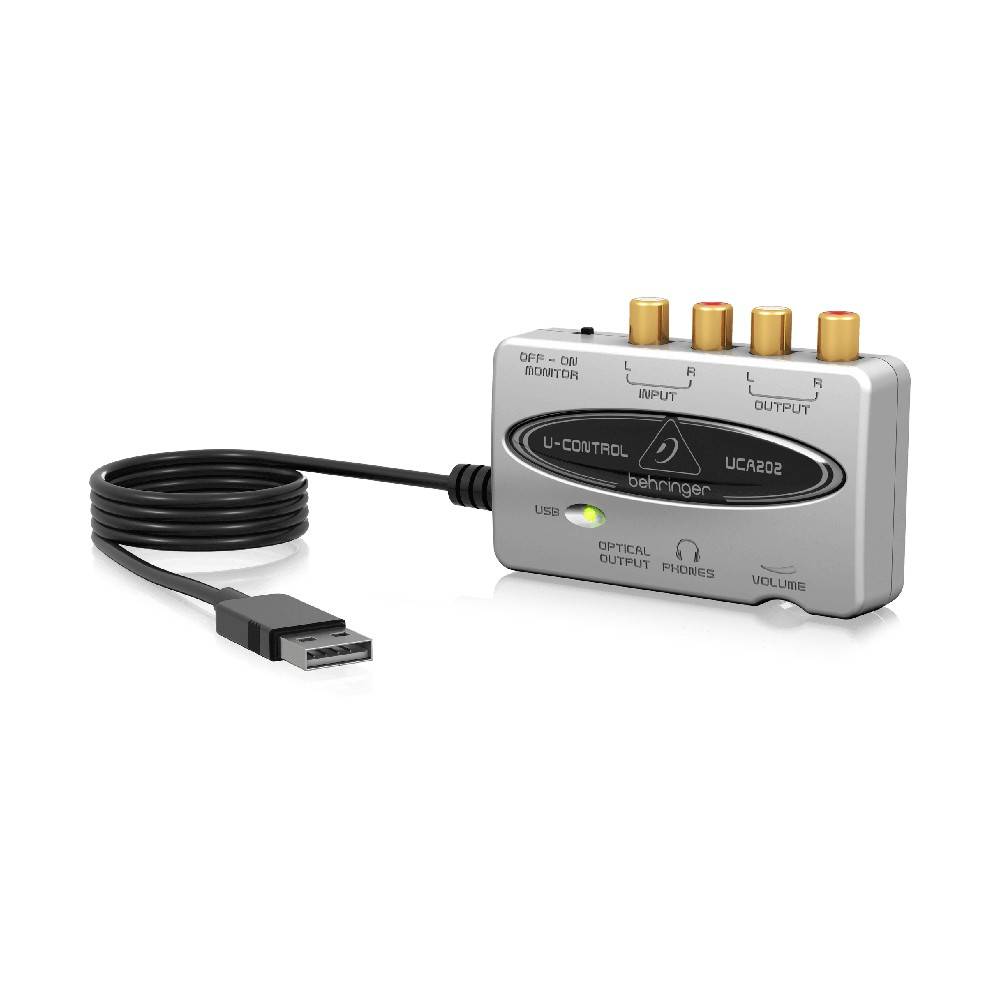 BEHRINGER UCA202 UltraLow Latency 2 In/2 Out USB/Audio Interface with