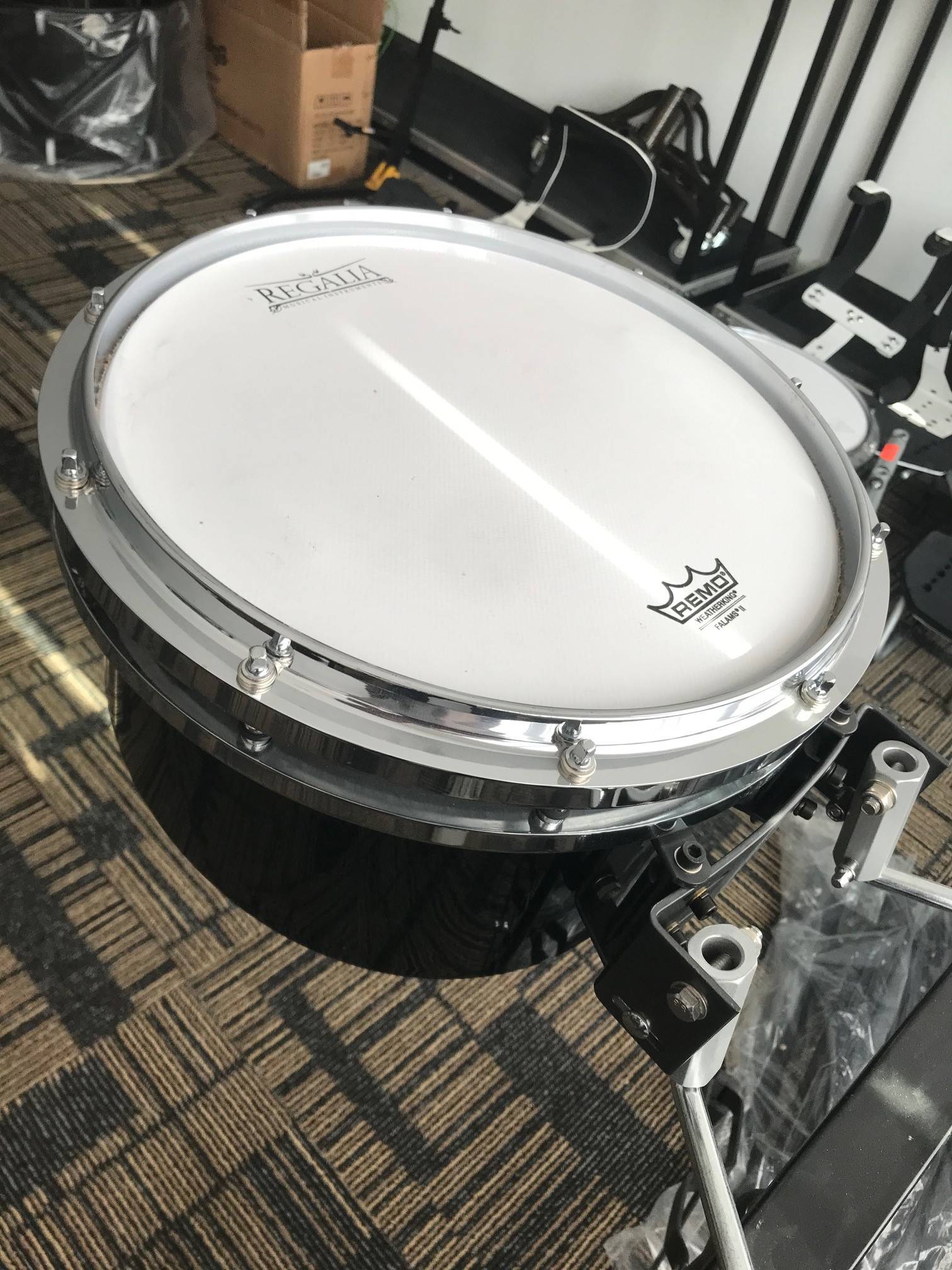 REGALIA RPMSD1306LBLK REGALIA PRO MARCHING WEDGE HTS SNARE DRUM 13""X6