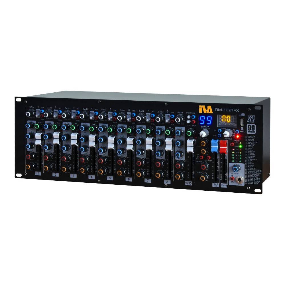 Flagship IVA RM1021FX 10 Channel Rack Audio Mixer c/w MP3 Player, USB