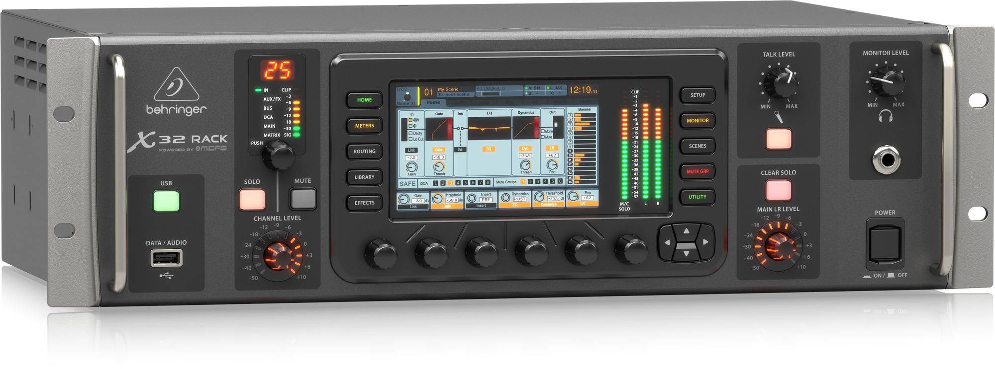 BEHRINGER X32 RACK 40-Input, 25-Bus Digital Rack Mixer with 16 ...