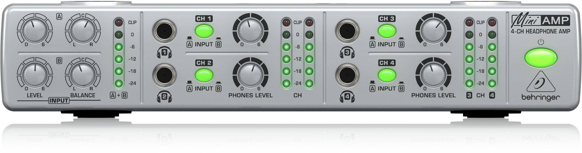 BEHRINGER AMP800 V2 MiniAmp 4 Ch Headphone Amplifier