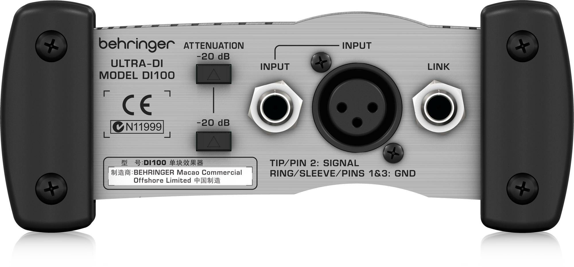 BEHRINGER DI100 Professional Battery/Phantom Powered DIBox