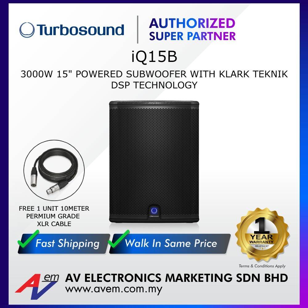 15 Subwoofer Ip15b TURBOSOUND IQ15B 3000 Watt 15
