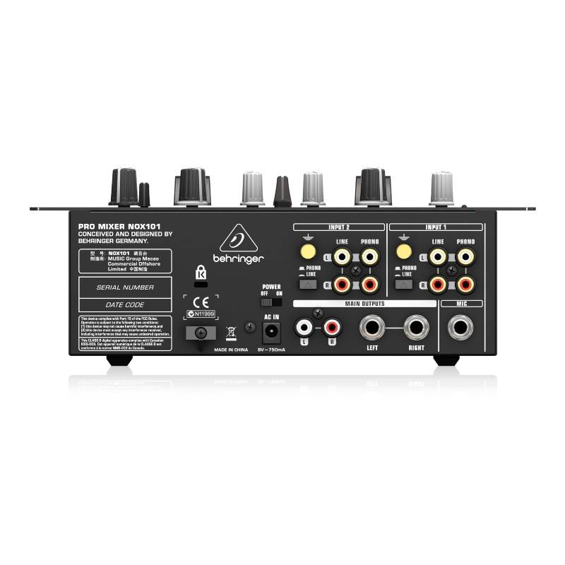BEHRINGER NOX101 Premium 2Channel DJ Mixer with Full VCAControl and