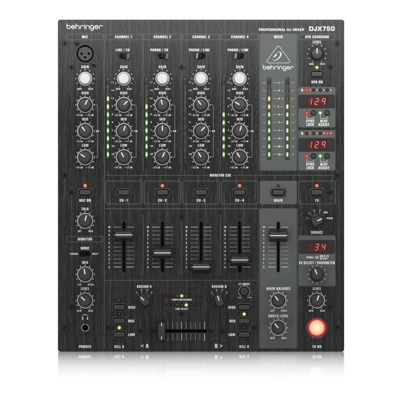 BEHRINGER DJX750 Professional 5Channel DJ Mixer with Advanced Digital