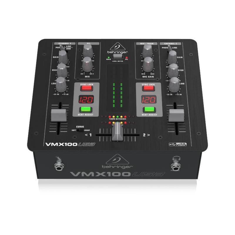 BEHRINGER VMX100USB Professional 2Channel DJ Mixer with USB/Audio