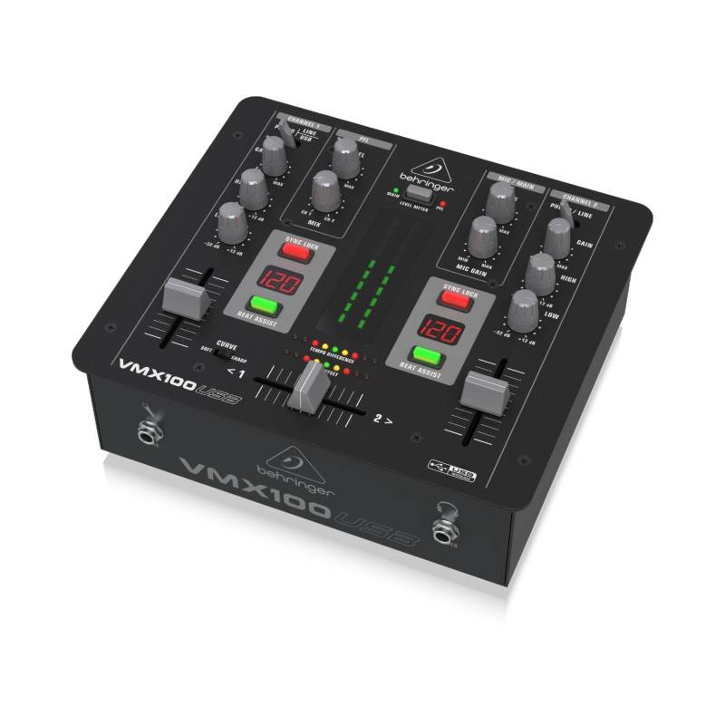 BEHRINGER VMX100USB Professional 2Channel DJ Mixer with USB/Audio
