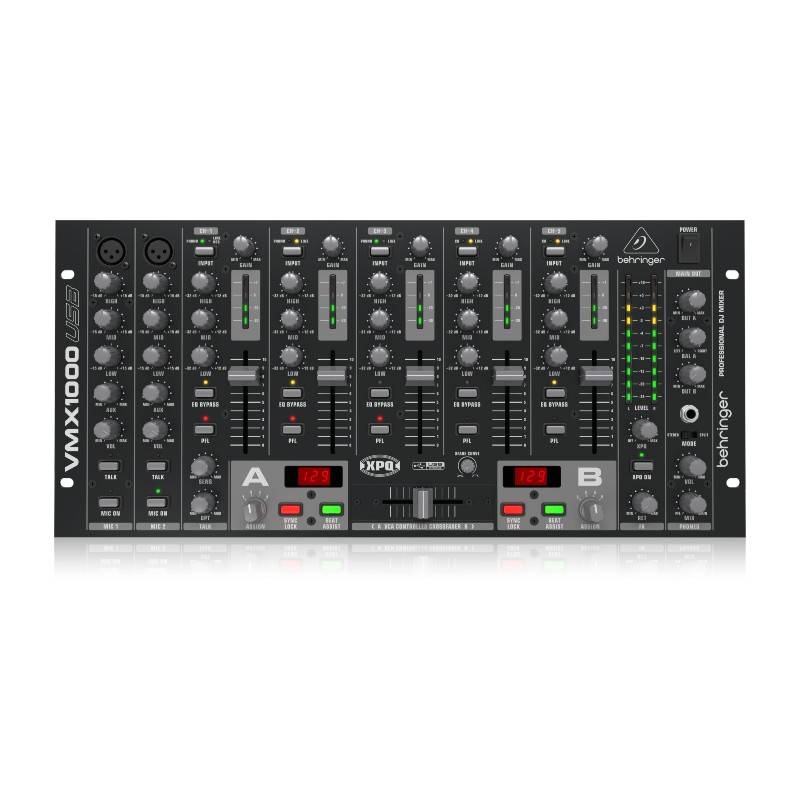 BEHRINGER VMX1000USB Professional 7Channel RackMount DJ Mixer with