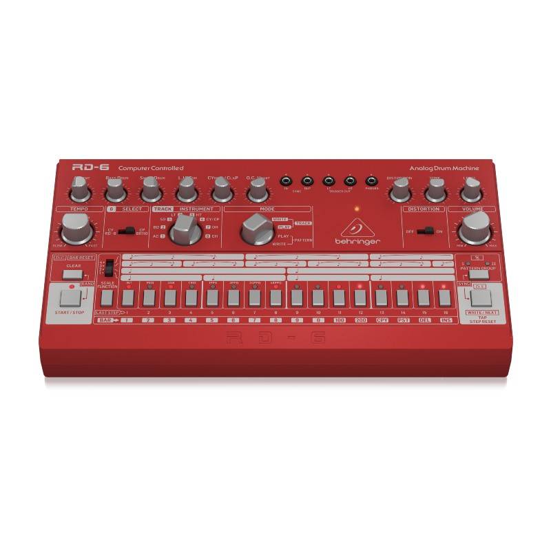 BEHRINGER RD6RD Classic Analog Drum Machine with 8 Drum Sounds, 16Step Sequencer and