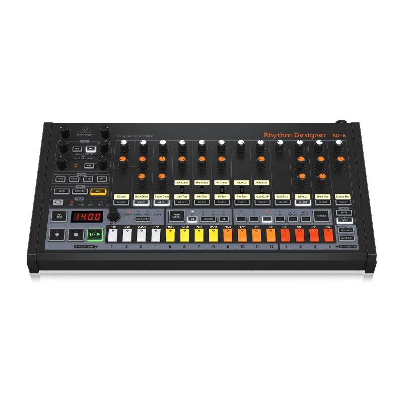 BEHRINGER RD8 Classic Analog Drum Machine with 16 Drum Sounds, 64 Step