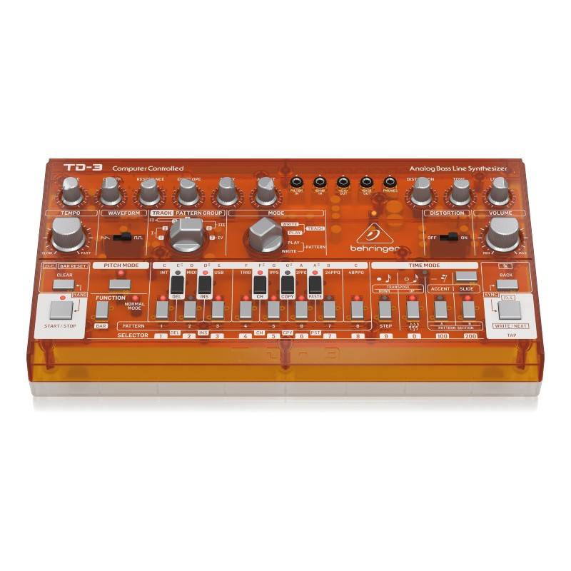 BEHRINGER TD3TG Analog Bass Line Synthesizer with VCO, VCF, 16Step