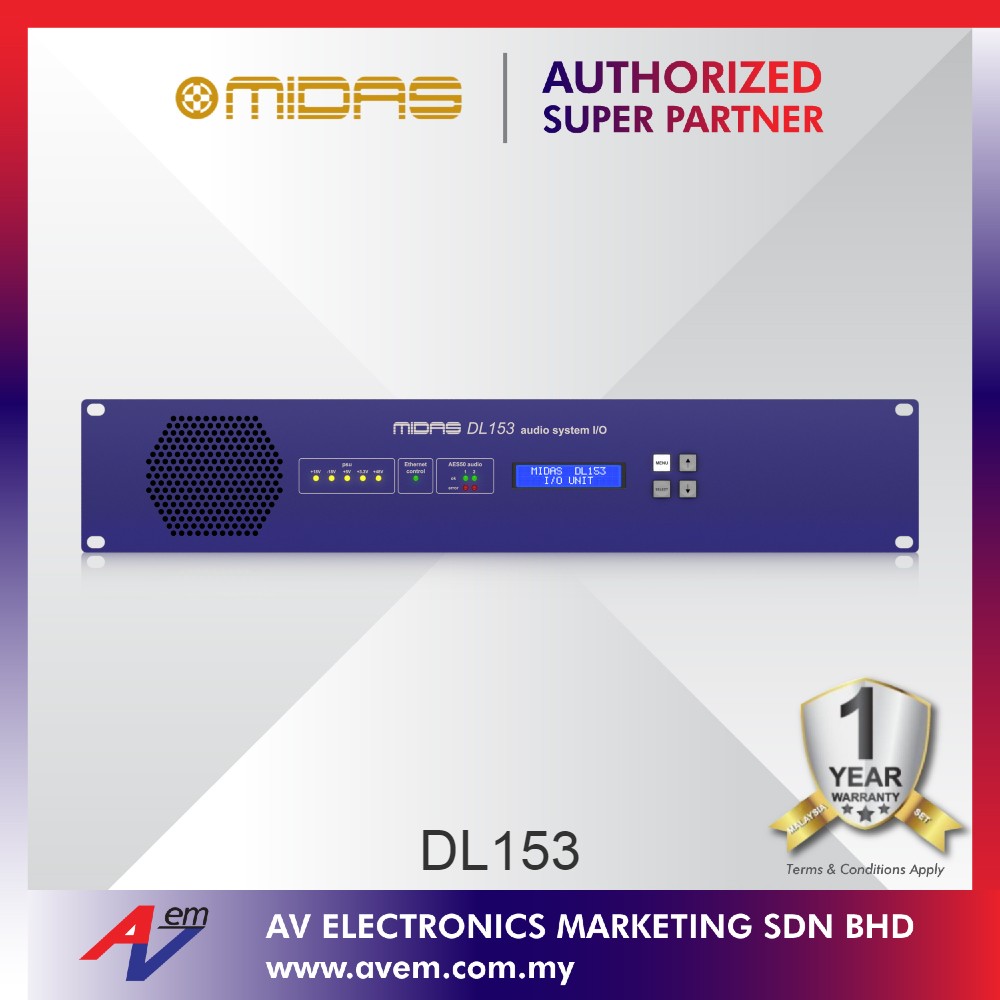 MIDAS DL153 16 Input, 8 Output Stage Box with 16