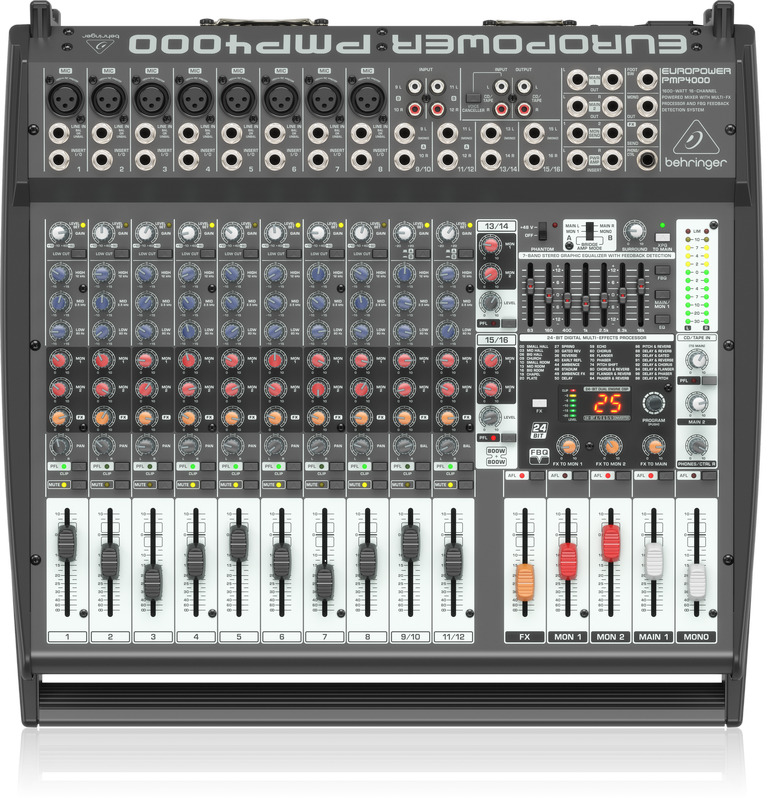 Behringer Europower PMP4000 16channel 1600W Powered Mixer